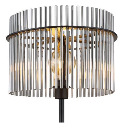 Globo - Lattialamppu 1xE27/60W/230V musta