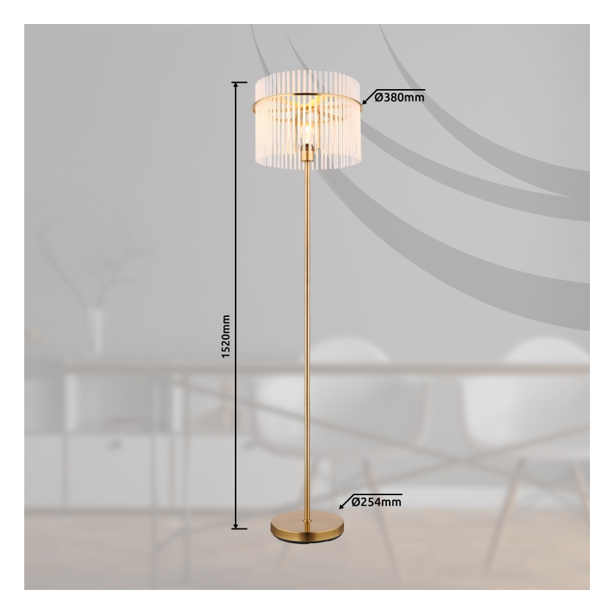 Globo - Lattialamppu 1xE27/60W/230V kulta