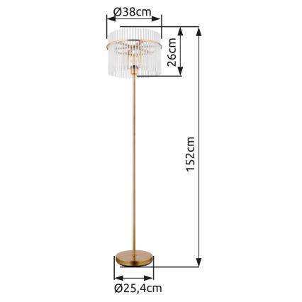 Globo - Lattialamppu 1xE27/60W/230V kulta
