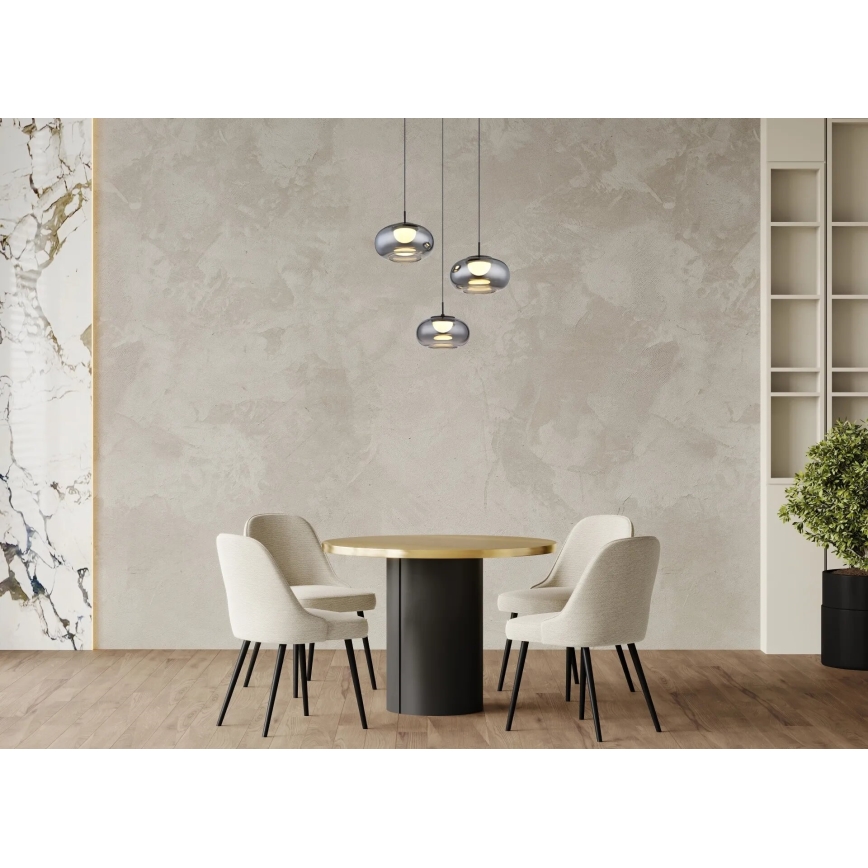 Globo - LED-kattokruunu johdossa 3xLED/6W/230V