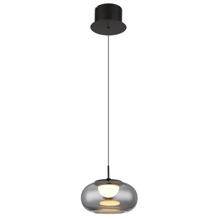 Globo - LED-kattokruunu johdossa LED/6W/230V musta