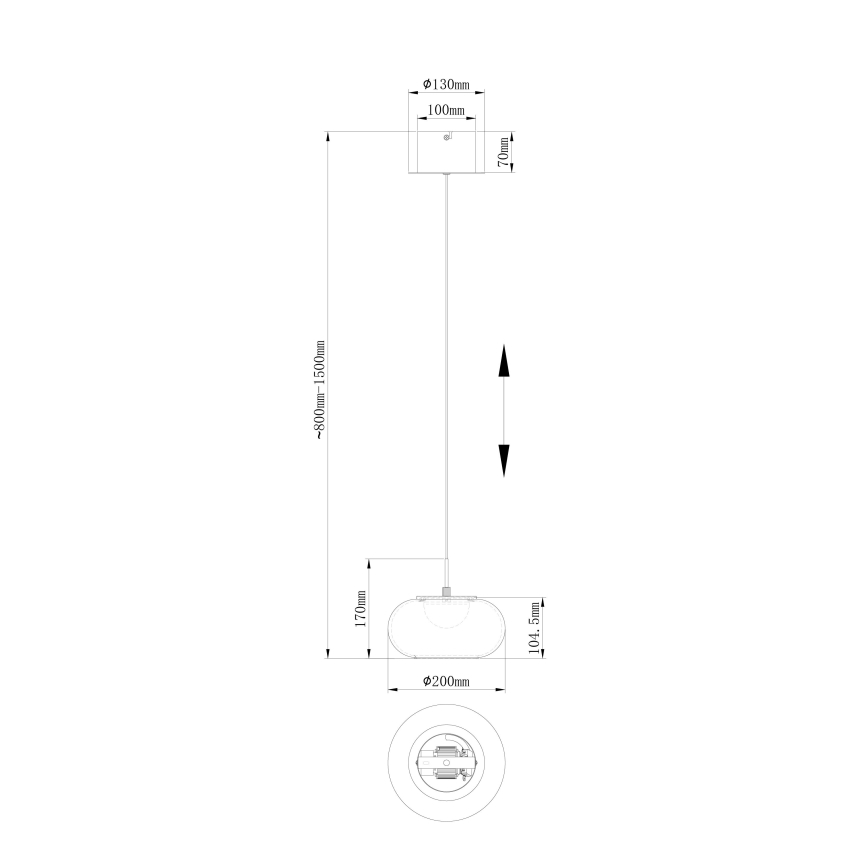 Globo - LED-kattokruunu johdossa LED/6W/230V valkoinen