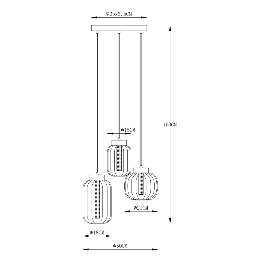 Globo - LED-kattokruunu johdossa LED/23W/230V