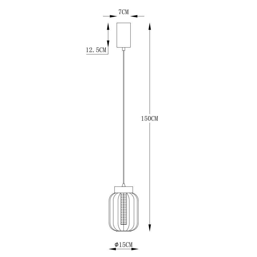 Globo - LED-kattokruunu johdossa LED/8W/230V