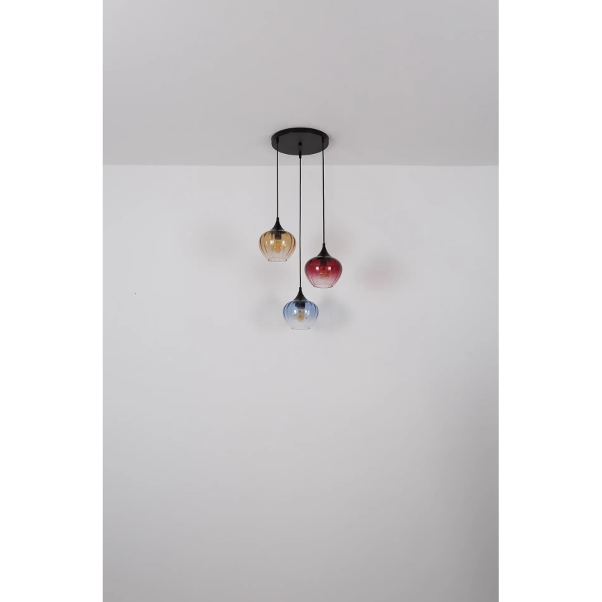 Globo - Kattokruunu johdossa 3xE27/60W/230V
