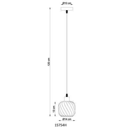 Globo - Kattokruunu johdossa 1xE27/25W/230V halkaisija 14 cm