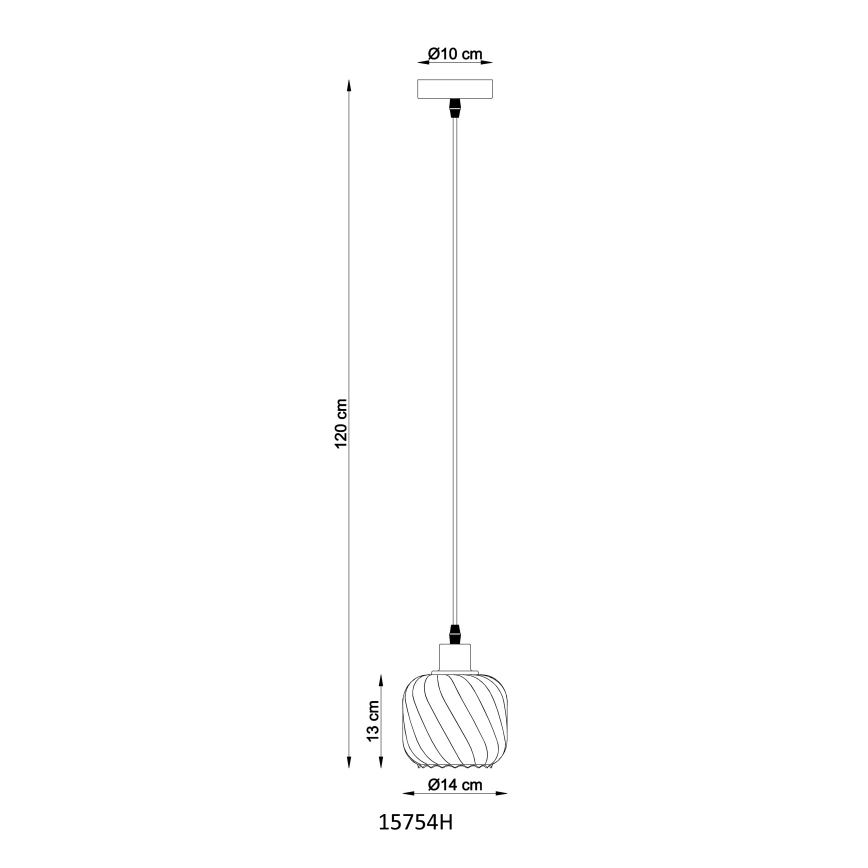 Globo - Kattokruunu johdossa 1xE27/25W/230V halkaisija 14 cm