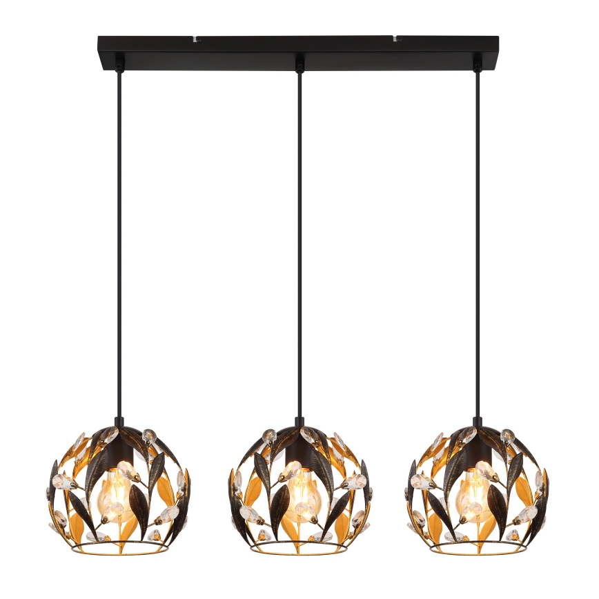 Globo - Riippuvalaisin vaijerilla 3xE27/40W/230V