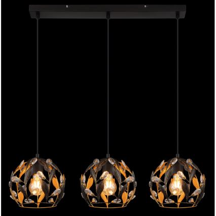 Globo - Riippuvalaisin vaijerilla 3xE27/40W/230V