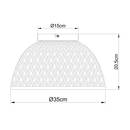 Globo - Kiinteä kattokruunu 1xE27/15W/230V bambu