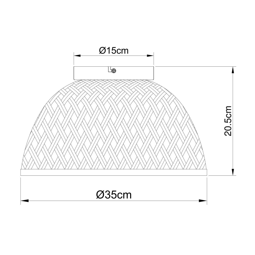 Globo - Kiinteä kattokruunu 1xE27/15W/230V bambu