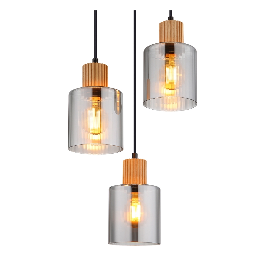 Globo - Riippuvalaisin kaapelilla 3xE27/25W/230V halkaisija 30 cm