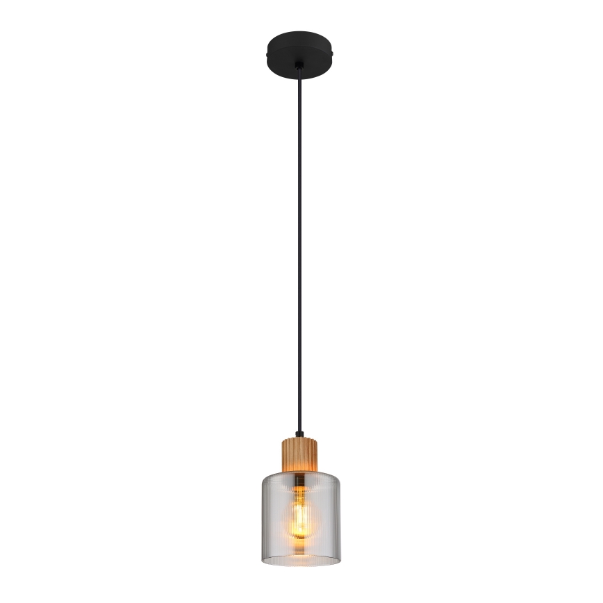 Globo - Kattokruunu johdossa 1xE27/25W/230V musta halkaisija 12 cm