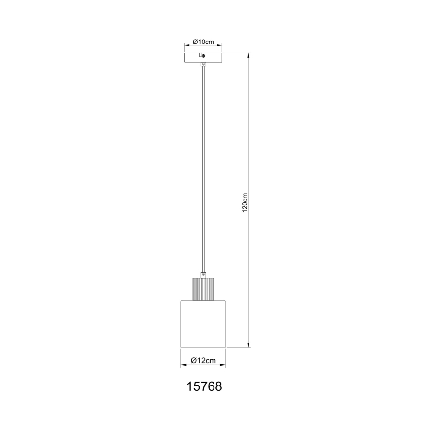 Globo - Kattokruunu johdossa 1xE27/25W/230V musta halkaisija 12 cm