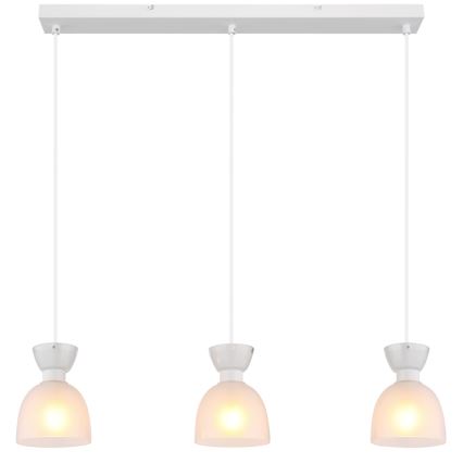 Globo - Kattokruunu johdossa 3xE14/40W/230V valkoinen