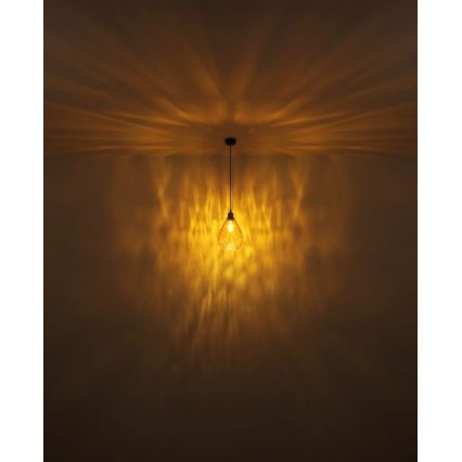 Globo - Kattokruunu johdossa 1xE27/60W/230V halkaisija 21 cm oranssi