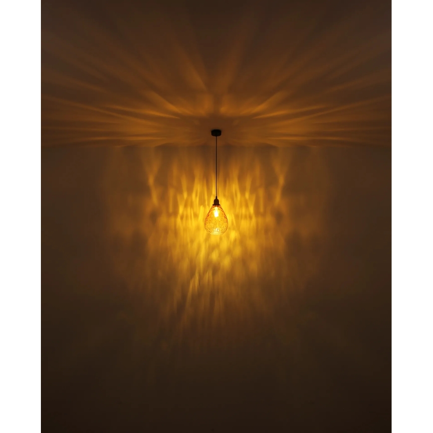 Globo - Kattokruunu johdossa 1xE27/60W/230V halkaisija 21 cm oranssi