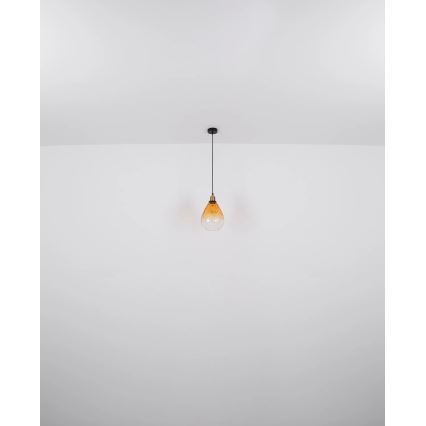 Globo - Kattokruunu johdossa 1xE27/60W/230V halkaisija 21 cm oranssi