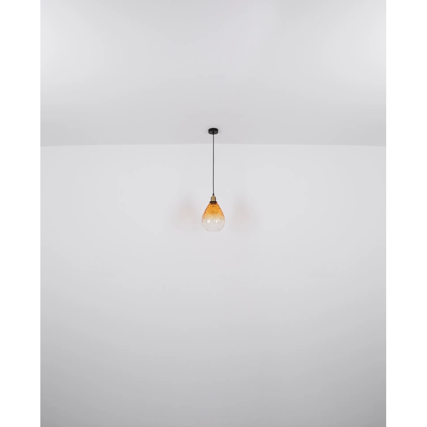 Globo - Kattokruunu johdossa 1xE27/60W/230V halkaisija 21 cm oranssi