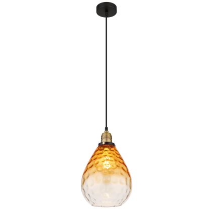 Globo - Kattokruunu johdossa 1xE27/60W/230V halkaisija 21 cm oranssi