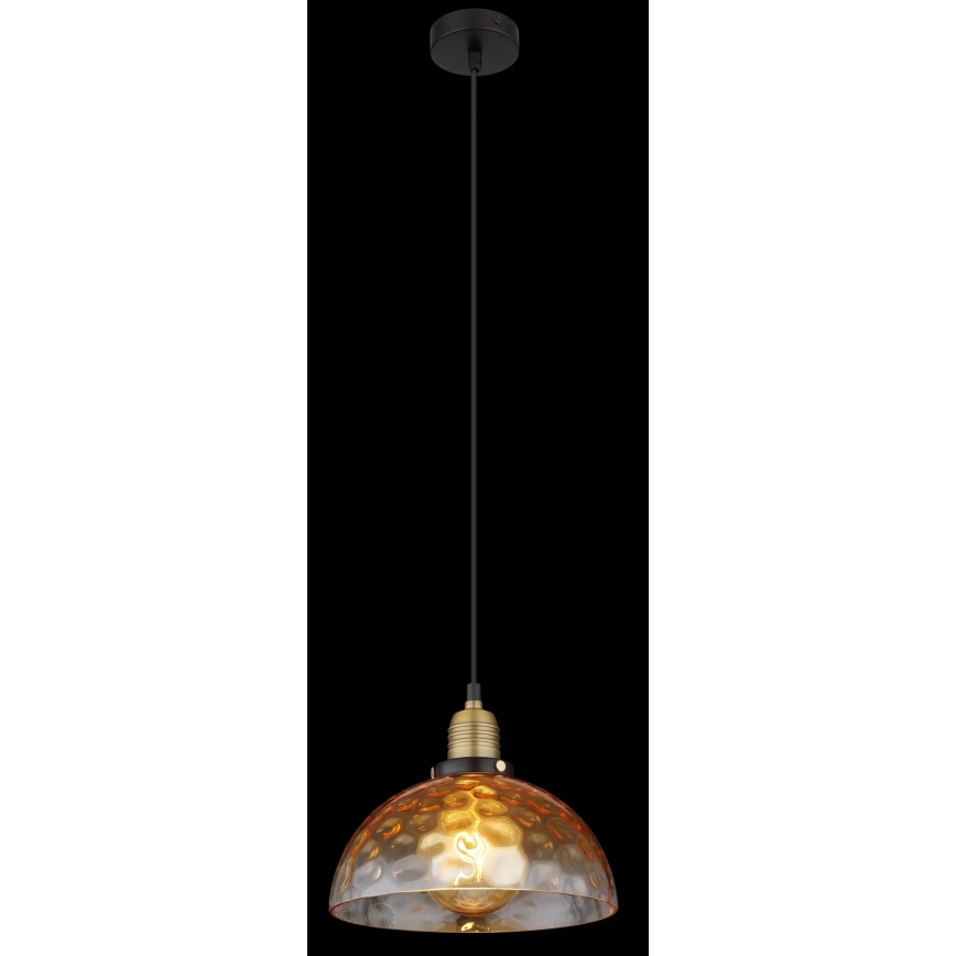 Globo - Kattokruunu johdossa 1xE27/60W/230V halkaisija 25 cm oranssi