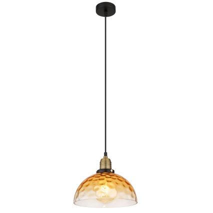 Globo - Kattokruunu johdossa 1xE27/60W/230V halkaisija 25 cm oranssi