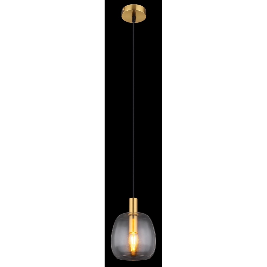 Globo - Kattokruunu johdossa 1xE14/40W/230V halkaisija 16 cm messinki