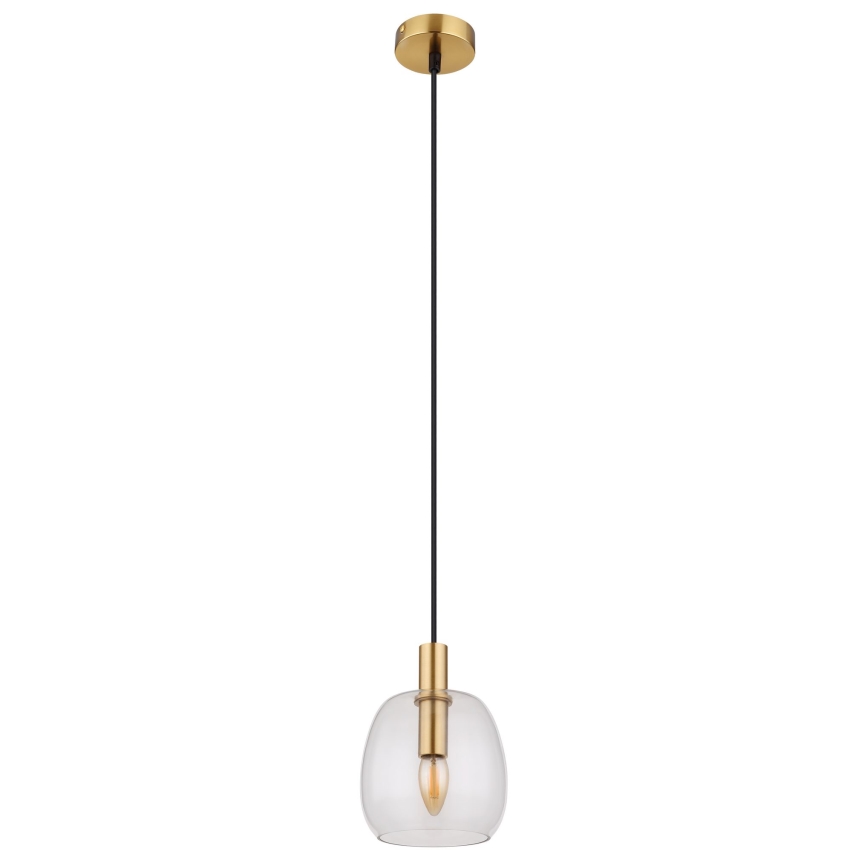 Globo - Kattokruunu johdossa 1xE14/40W/230V halkaisija 16 cm messinki
