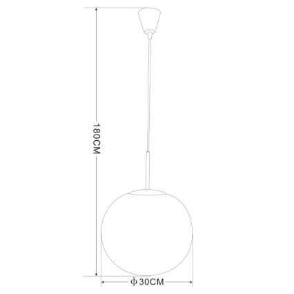 Globo - Riippuvalaisin JOEL 1xE27/60W/230V halkaisija 30 cm