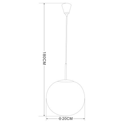 Globo - Riippuvalaisin 1xE27/60W/230V halk. 20 cm