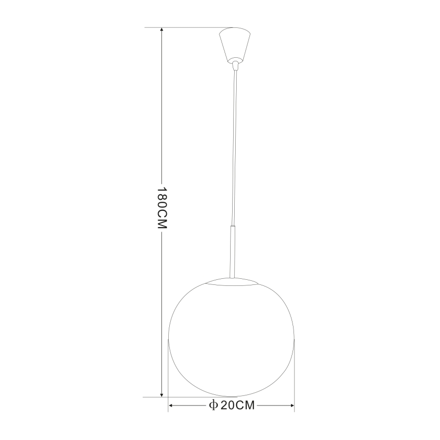 Globo - Riippuvalaisin 1xE27/60W/230V halk. 20 cm