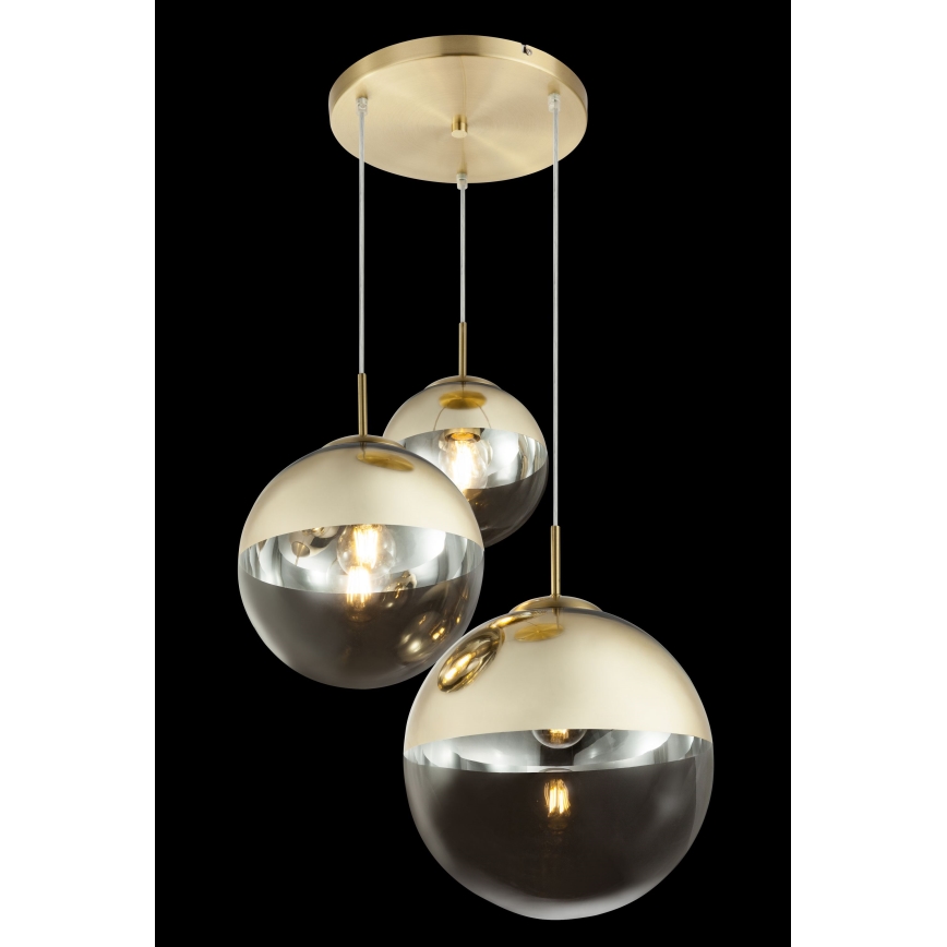 Globo - Kattokruunu johdossa 3xE27/40W/230V halkaisija 51 cm