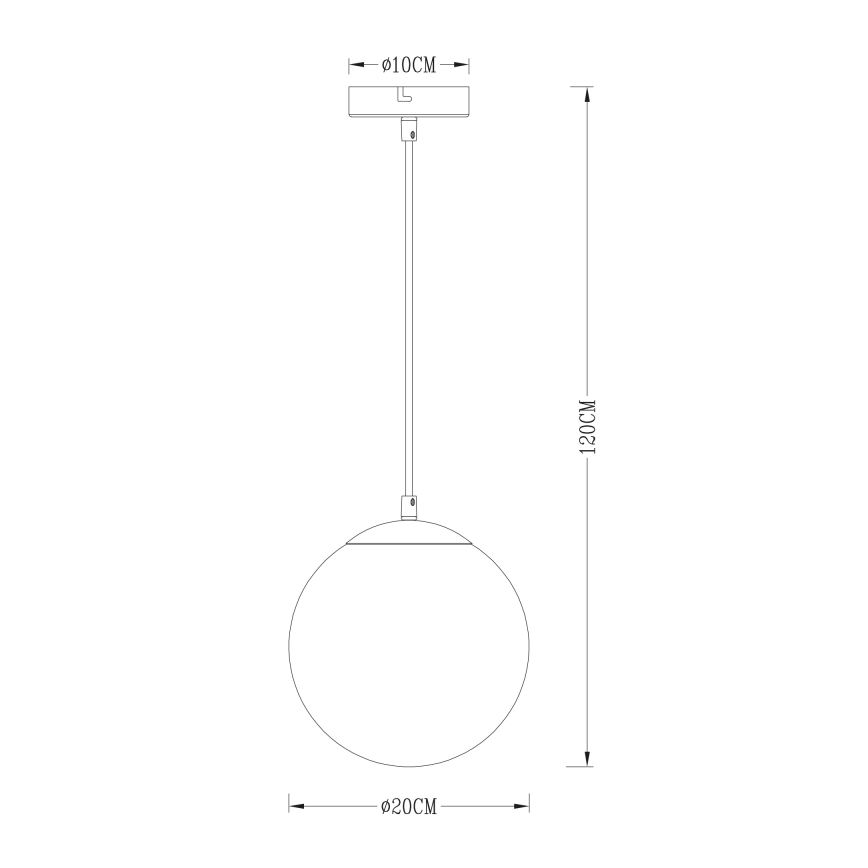 Globo - Kattokruunu johdossa 1xE27/40W/230V halkaisija 20 cm