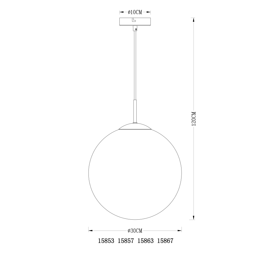 Globo - Kattokruunu johdossa 1xE27/40W/230V halkaisija 30 cm