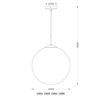 Globo - Kattokruunu johdossa 1xE27/40W/230V halkaisija 33 cm