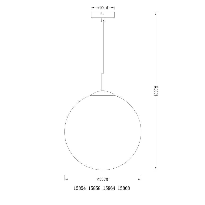 Globo - Kattokruunu johdossa 1xE27/40W/230V halkaisija 33 cm