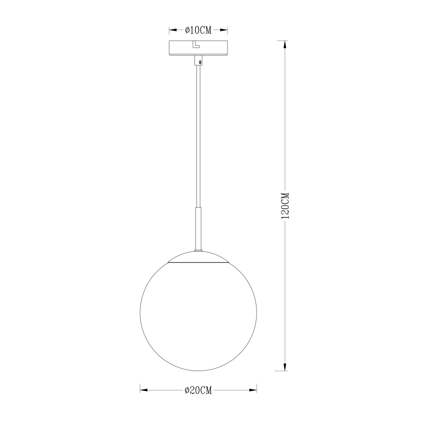 Globo - Kattokruunu johdossa 1xE27/40W/230V halkaisija 20 cm