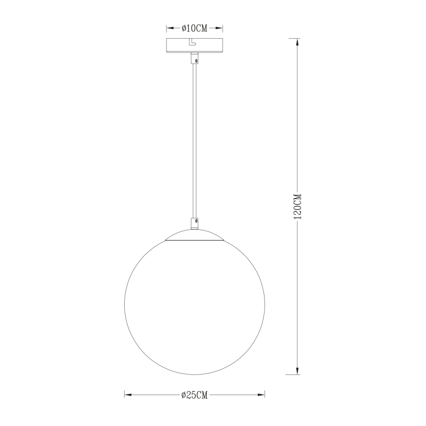 Globo - Kattokruunu johdossa 1xE27/40W/230V halkaisija 30 cm