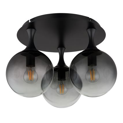 Globo - Kiinteä kattokruunu 3xE27/10W/230V halkaisija 46 cm musta
