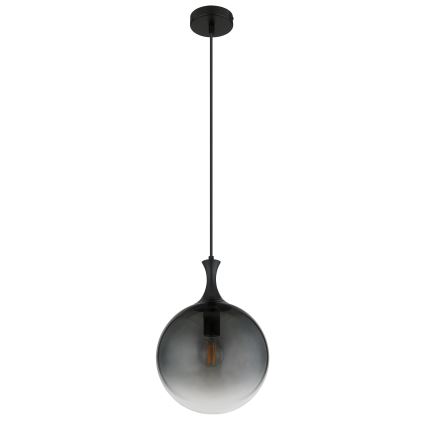 Globo - Kattokruunu johdossa 1xE27/10W/230V halkaisija 25 cm musta