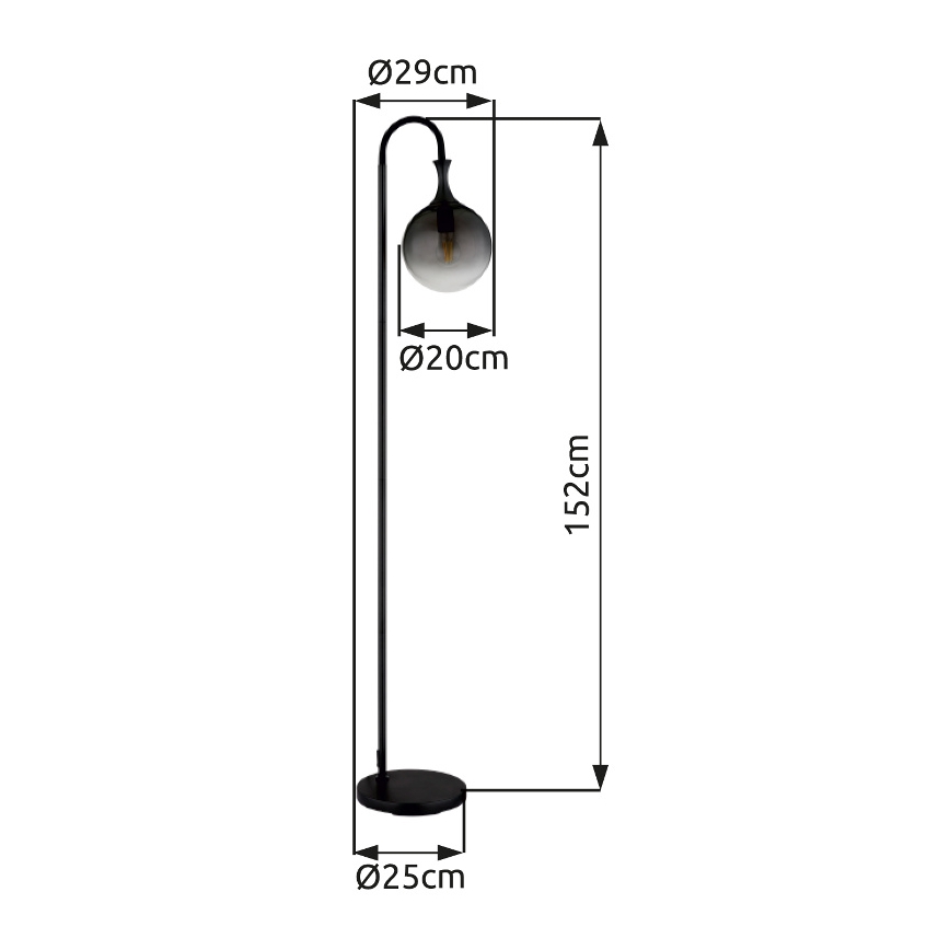 Globo - Lattialamppu 1xE27/10W/230V