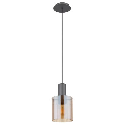 Globo - Kattokruunu johdossa 1xE27/40W/230V halkaisija 18 cm ruskea