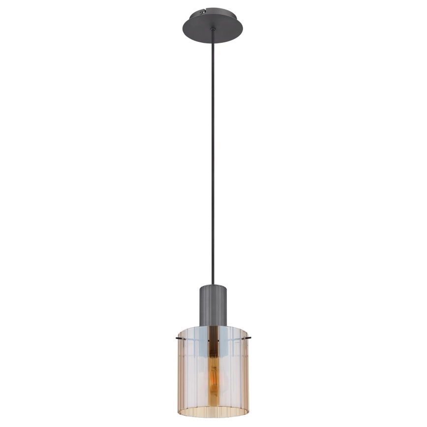 Globo - Kattokruunu johdossa 1xE27/40W/230V halkaisija 18 cm ruskea
