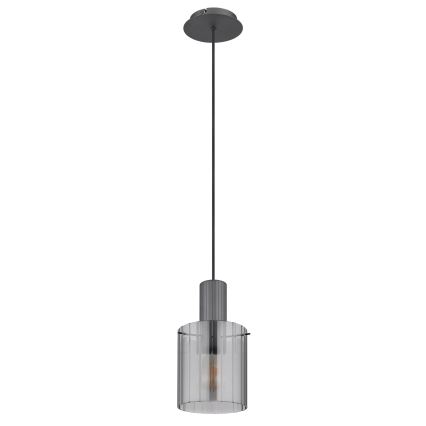Globo - Kattokruunu johdossa 1xE27/40W/230V halkaisija 18 cm harmaa
