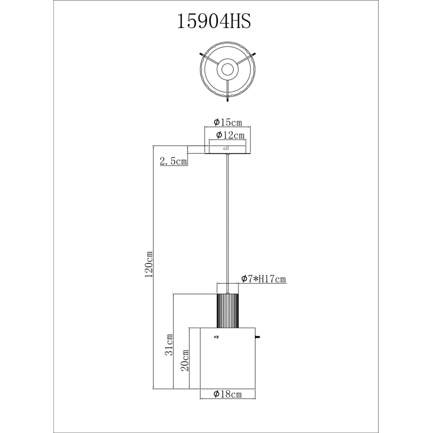 Globo - Kattokruunu johdossa 1xE27/40W/230V halkaisija 18 cm harmaa