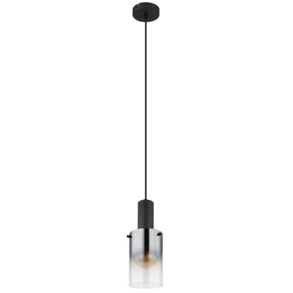 Globo - Kattokruunu johdossa 1xE27/40W/230V halkaisija 12,5 cm musta