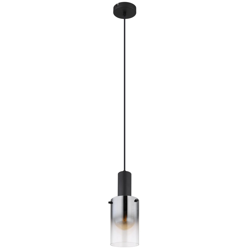Globo - Kattokruunu johdossa 1xE27/40W/230V halkaisija 12,5 cm musta
