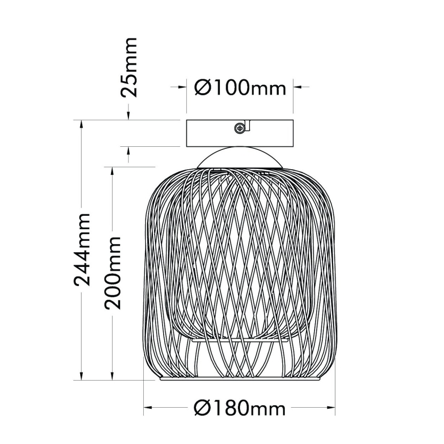 Globo - Kattovalaisin 1 x E27, 40 W, 230 V, Ø 18 cm