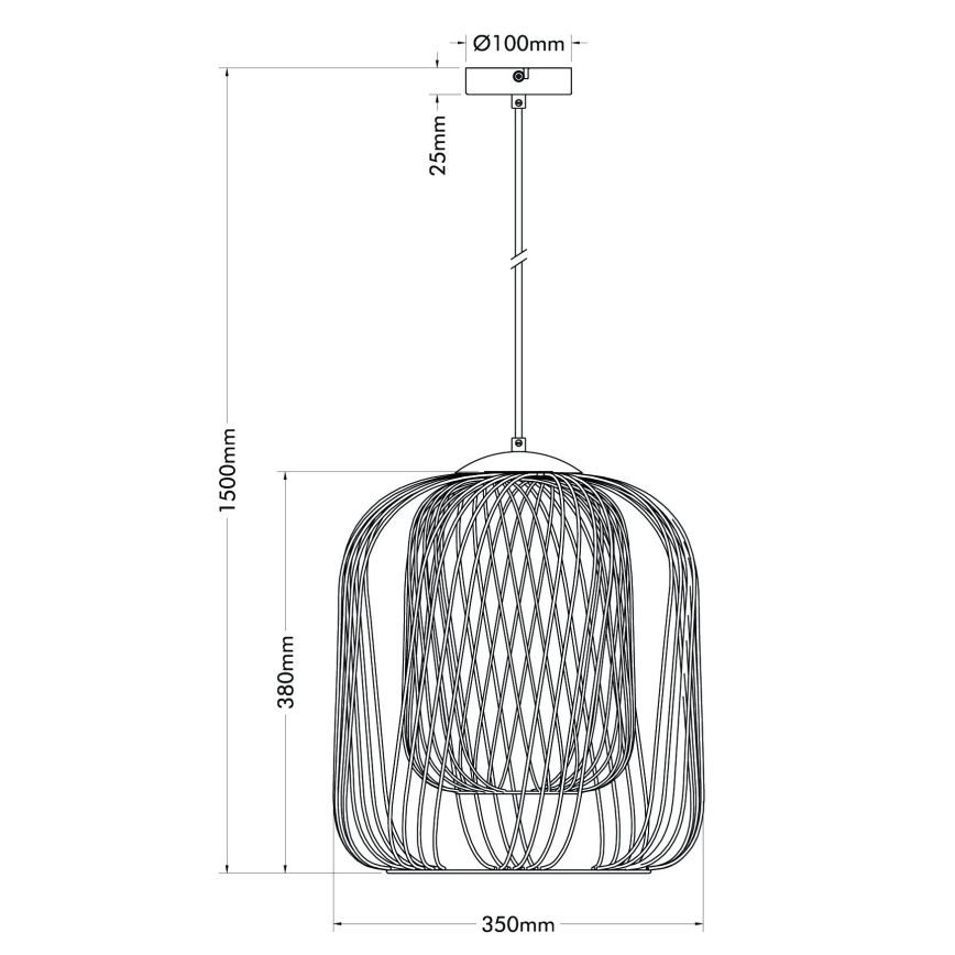 Globo - Riippuvalaisin kaapelilla 1xE27/40W/230V halkaisija 35 cm