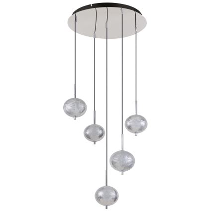 Globo - LED-kattokruunu johdossa 5xLED/6,6W/230V 3000/4500/6500K